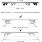 Universele Dakdragerset voor SUV 132cm Zwart/Zilver (33% Korting)