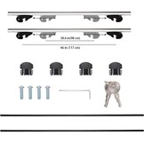Universele Dakdragerset voor SUV 132cm Zwart/Zilver (33% Korting)