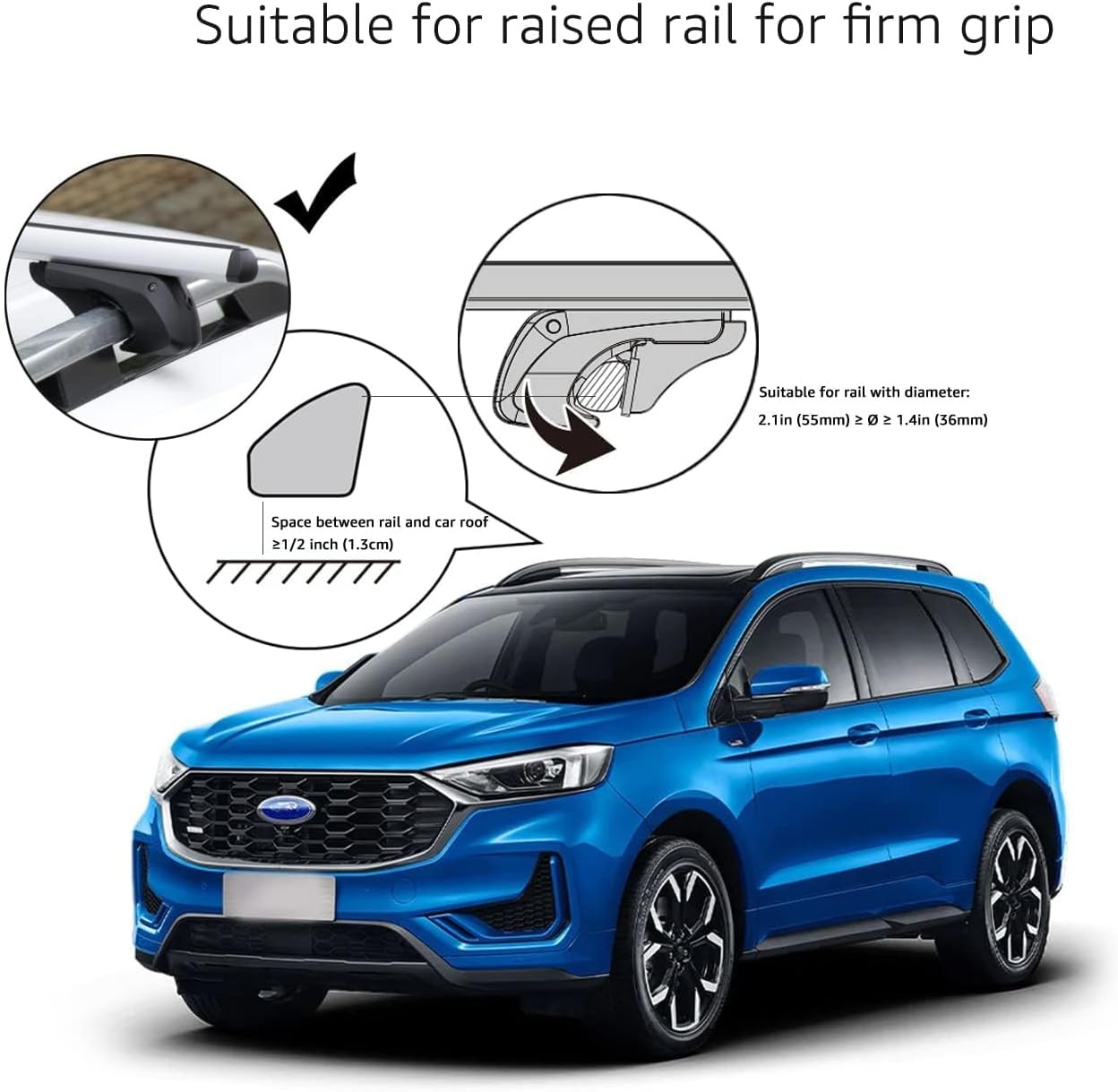 Universele Dakdragerset voor SUV 132cm Zwart/Zilver (33% Korting)