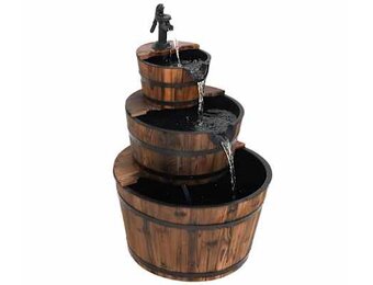 Houten Waterfontein met Pomp - 60x60x94cm - 35% Korting