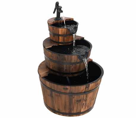 Houten Waterfontein met Pomp - 60x60x94cm - 35% Korting
