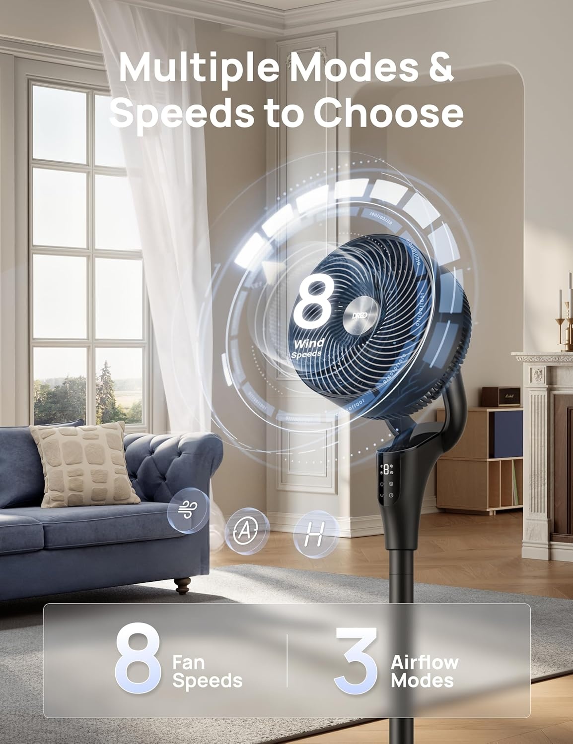 Zuilventilator 96-106cm - 8 Snelheden & Afstandsbediening - 34% Korting