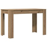 Eettafel 120x60x76 cm Bewerkt Hout Artisanaal Eikenkleur - 34% Korting!
