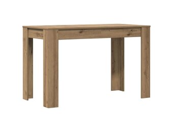 Eettafel 120x60x76 cm Bewerkt Hout Artisanaal Eikenkleur - 34% Korting!