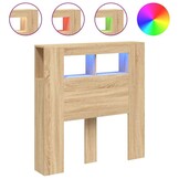 Hoofdeinde met LED Verlichting 100 cm Sonoma Eiken - 34% Korting