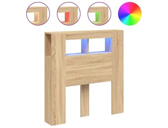Hoofdeinde met LED Verlichting 100 cm Sonoma Eiken - 34% Korting