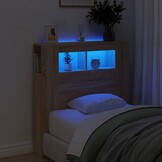 Hoofdeinde met LED Verlichting 100 cm Sonoma Eiken - 34% Korting