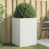 Plantenbak Staal Wit 52x48x75 cm - 34% Korting