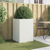 Plantenbak Staal Wit 52x48x75 cm - 34% Korting