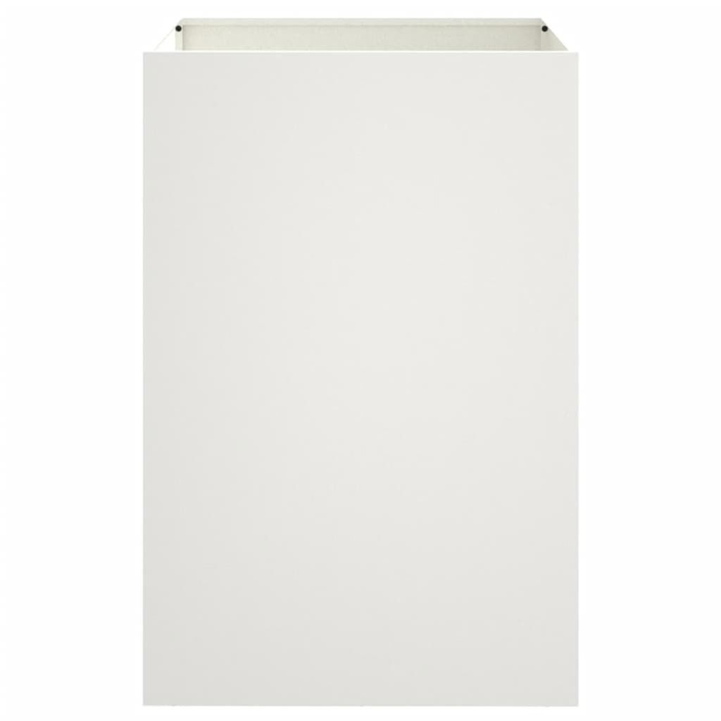 Plantenbak Staal Wit 52x48x75 cm - 34% Korting