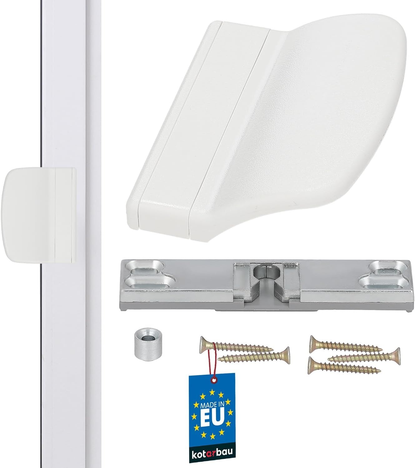 Balkondeursnapper Universele Greepschelp Wit - 37% Korting