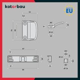 Balkondeursnapper Universele Greepschelp Wit - 37% Korting