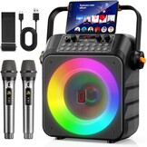 Draagbare Karaoke Partybox met 2 Microfoons - 34% Korting