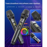 Draagbare Karaoke Partybox met 2 Microfoons - 34% Korting