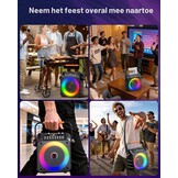 Draagbare Karaoke Partybox met 2 Microfoons - 34% Korting