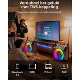 Draagbare Karaoke Partybox met 2 Microfoons - 34% Korting