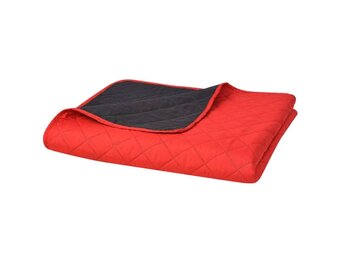 Dubbelzijdige Bedsprei Rood/Zwart 220x240 cm - 33% Korting