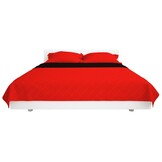 Dubbelzijdige Bedsprei Rood/Zwart 220x240 cm - 33% Korting
