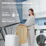 Luchtontvochtiger 16L/dag tot 32m² met App-bediening | 35% Korting