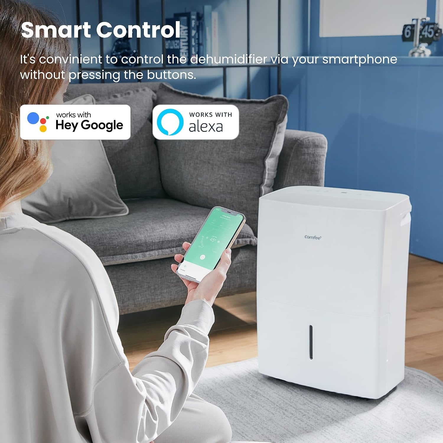 Luchtontvochtiger 16L/dag tot 32m² met App-bediening | 35% Korting