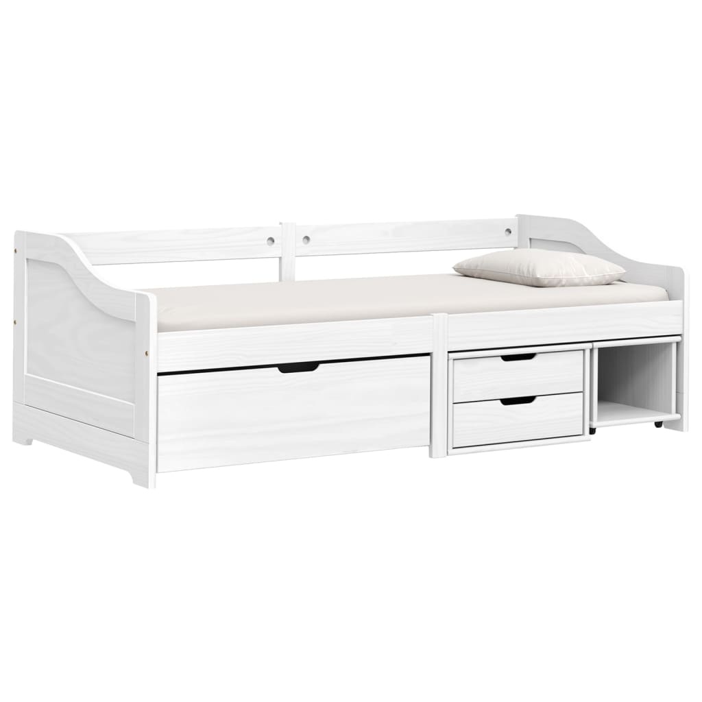 Wit Grenenhouten Slaapbank IRUN (90x200 cm) - 59% Korting