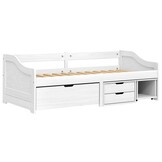 Wit Grenenhouten Slaapbank IRUN (90x200 cm) - 59% Korting