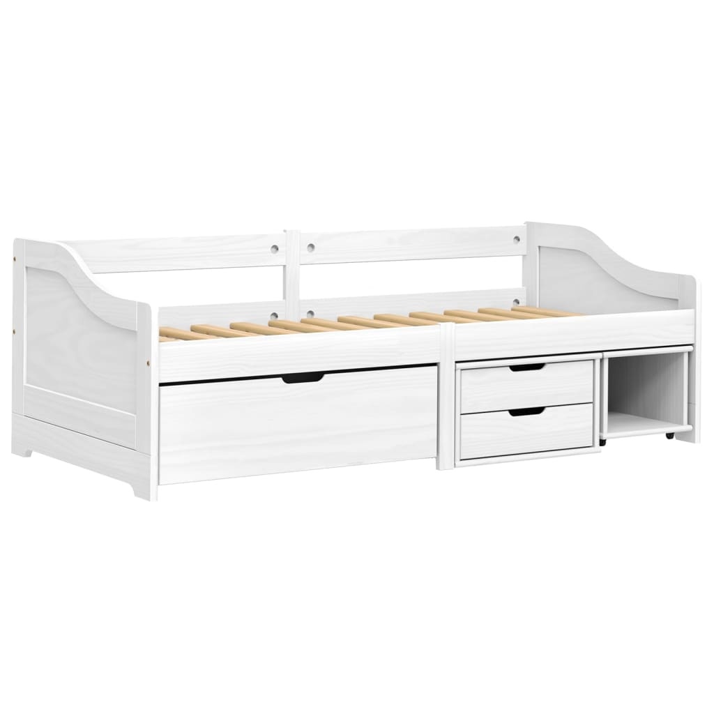 Wit Grenenhouten Slaapbank IRUN (90x200 cm) - 59% Korting