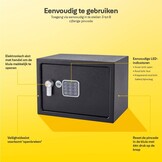 Yale Elektronische Kluis 16,3L Zwart - 34% Korting!