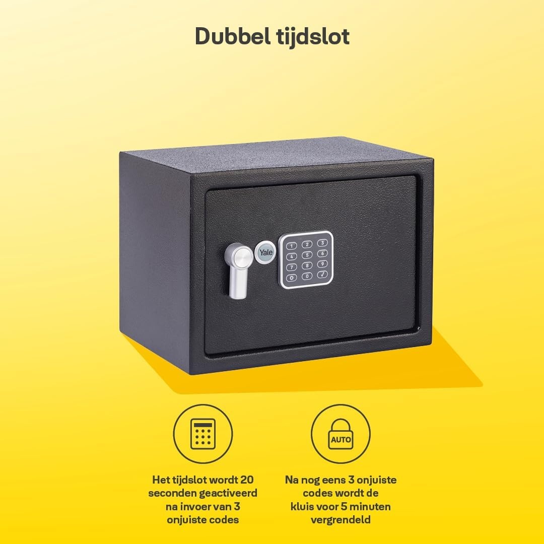 Yale Elektronische Kluis 16,3L Zwart - 34% Korting!