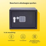 Yale Elektronische Kluis 16,3L Zwart - 34% Korting!