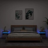 Nachtkastjes met LED-verlichting (2 stuks) - Betongrijs 34% Korting