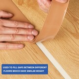 Zelfklevende Overgangsstrip PVC Lichtbruin (37% Korting) - 5cm x 1.2M