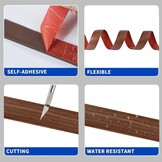 Zelfklevende Overgangsstrip PVC Lichtbruin (37% Korting) - 5cm x 1.2M