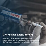 Bosch Bougie Iridium 0242129804 (Set van 4) - Geschikt voor Motorfietsen - 33% Korting