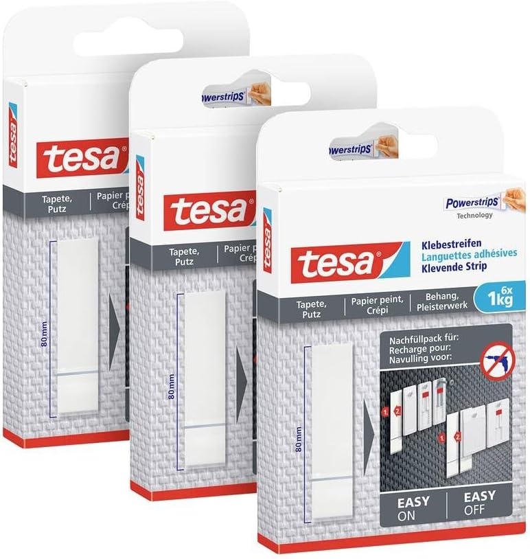 tesa Navulstrips voor Behang & Pleisterwerk 1kg (6 stuks) - 48% Korting