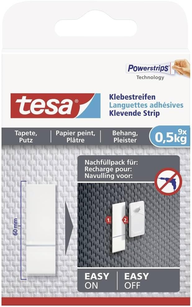 tesa Navulstrips voor Behang & Pleisterwerk 1kg (6 stuks) - 48% Korting