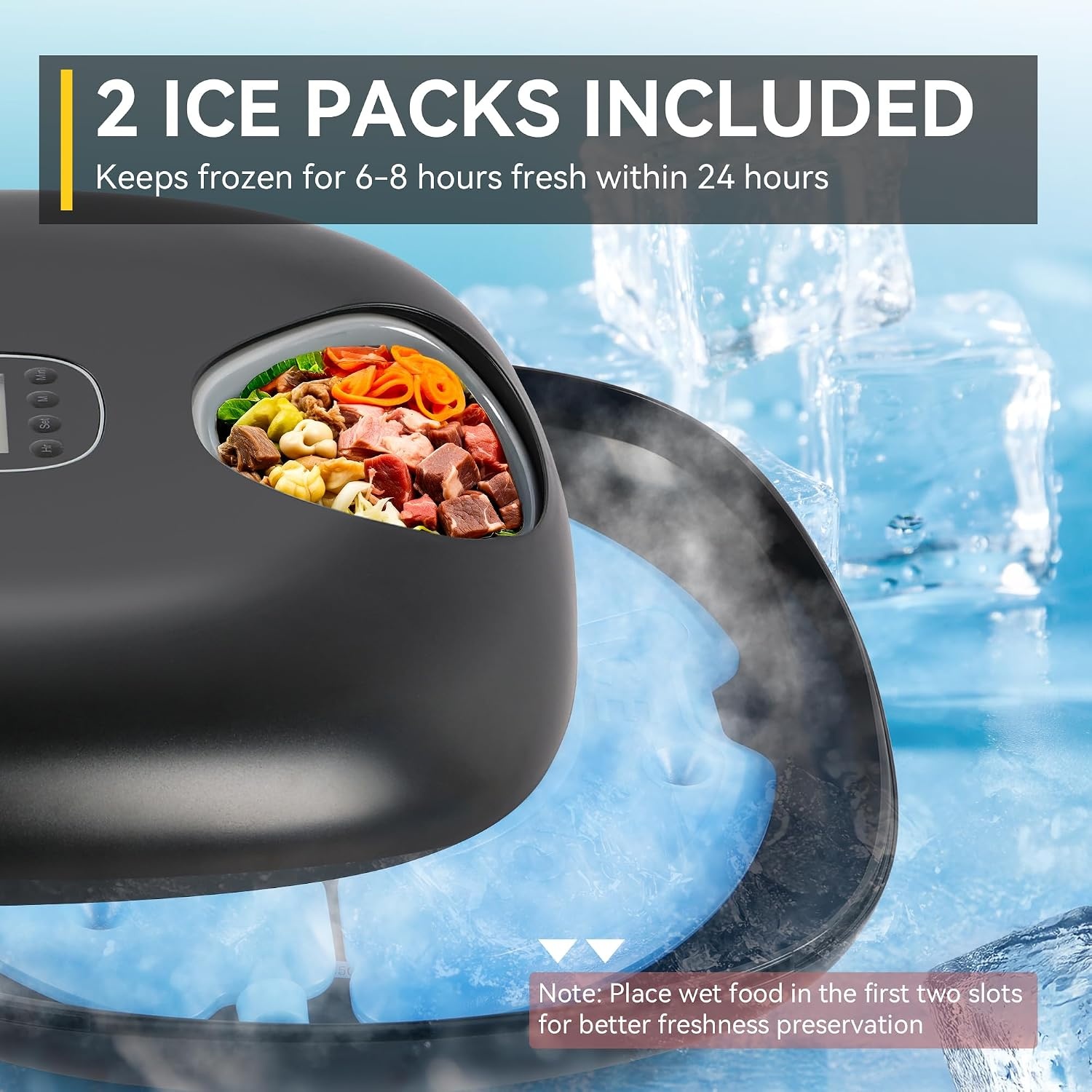 Voerautomaat Katten & Huisdieren: 6 Maaltijden, Programmeerbaar, Zwart - 40% Korting