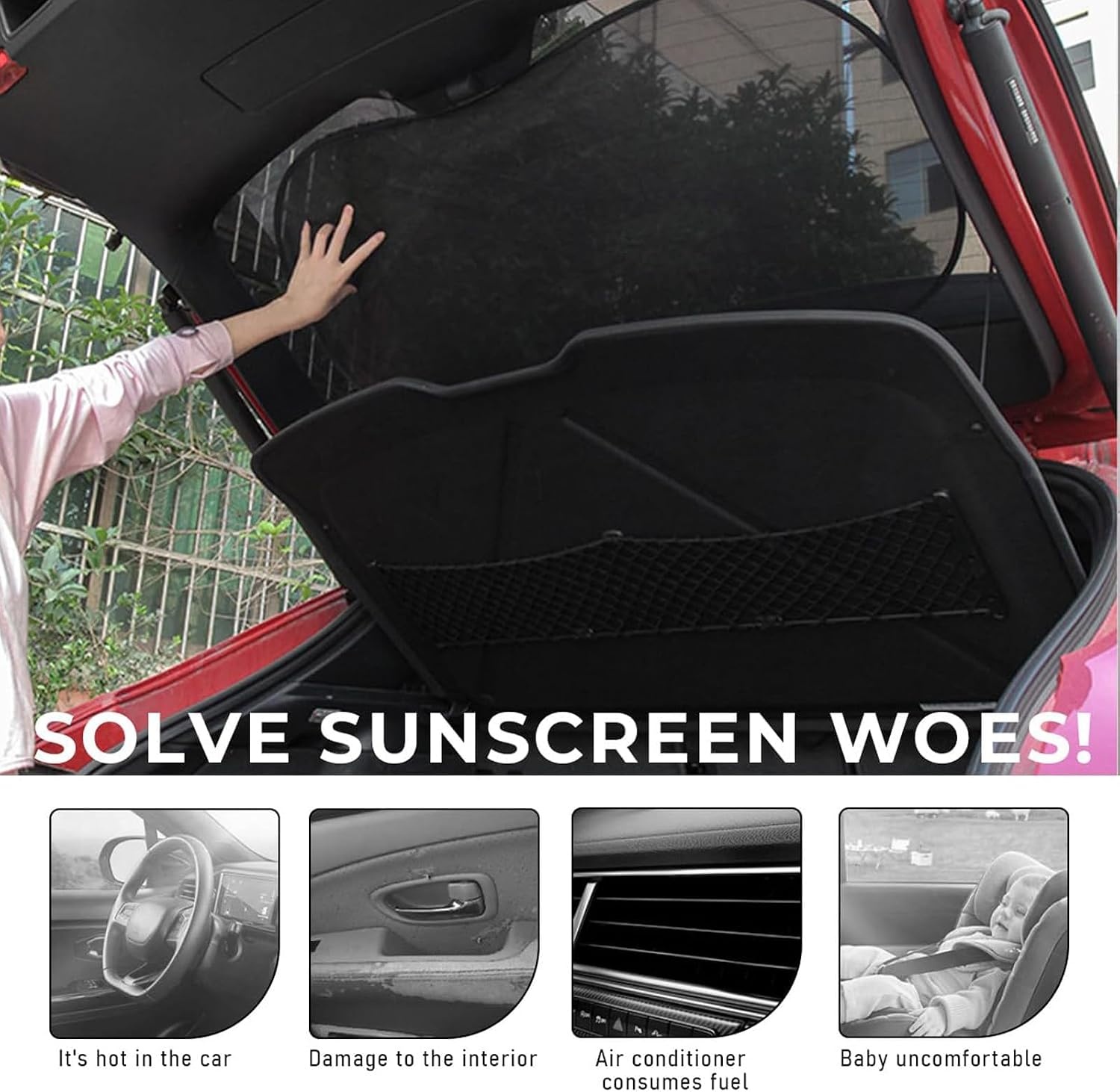 Universeel Zonnescherm Auto Achterruit 100x50cm | UV-Bescherming | 45% Korting