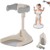 Babybadje Douchestandaard (6-36m) Grijs - Verstelbaar & Anti-slip - 32% Korting!