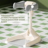 Babybadje Douchestandaard (6-36m) Grijs - Verstelbaar & Anti-slip - 32% Korting!