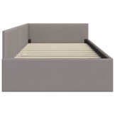 Taupe Hoekbedframe 100 x 200 cm - 34% Korting