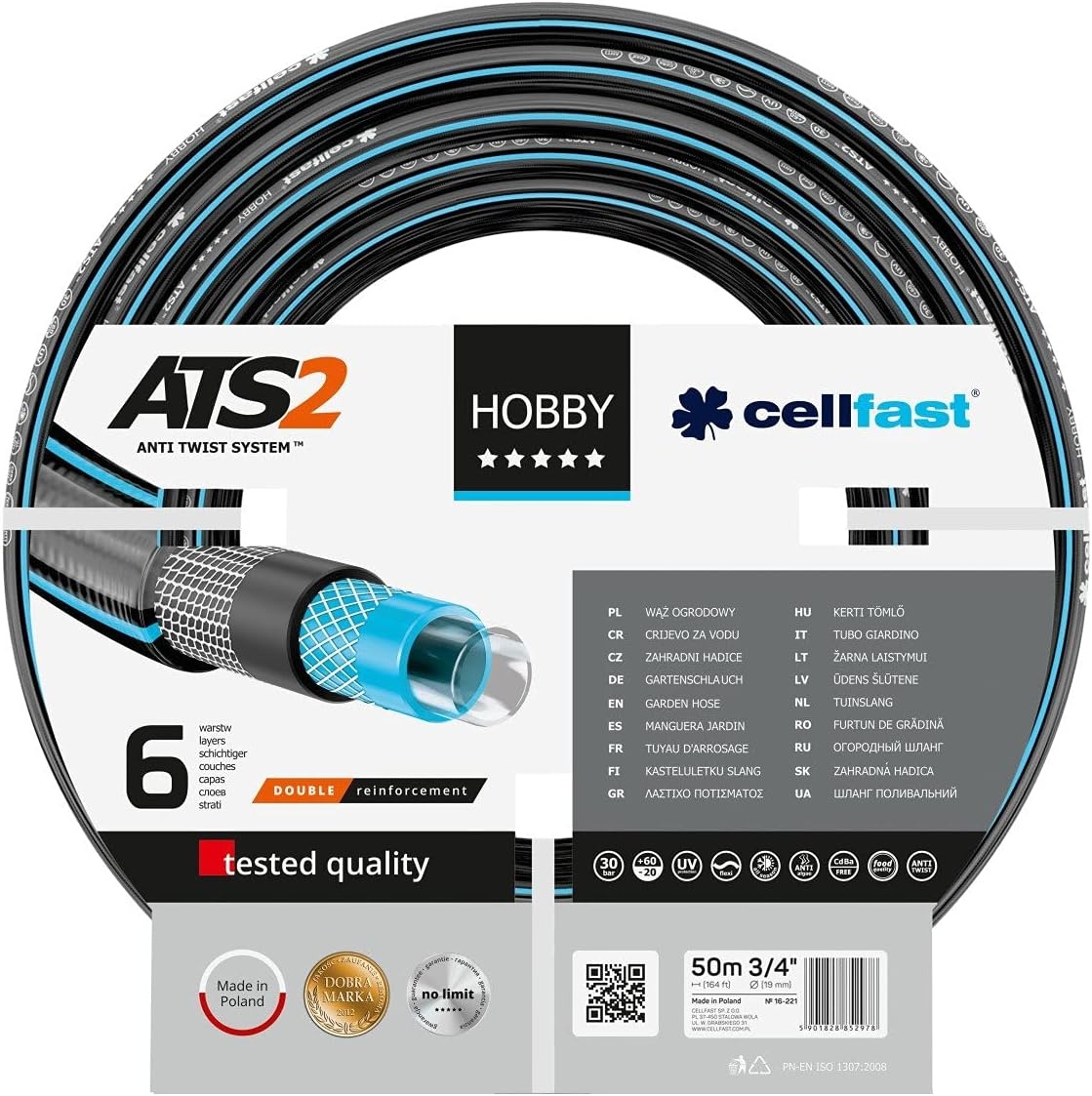 Tuinslang Zwart 50m 3/4" - 34% Korting!
