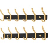 2x RVS Wandkapstok met 8 Dubbele Haken - 59 cm - 33% Korting