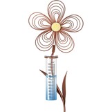 Stijlvolle Regenmeter 110cm - Roestlook Bloem - Vorstbestendig - 31% Korting