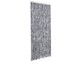 Vliegengordijn Chenille Zilver 90x200 cm - 33% Korting!