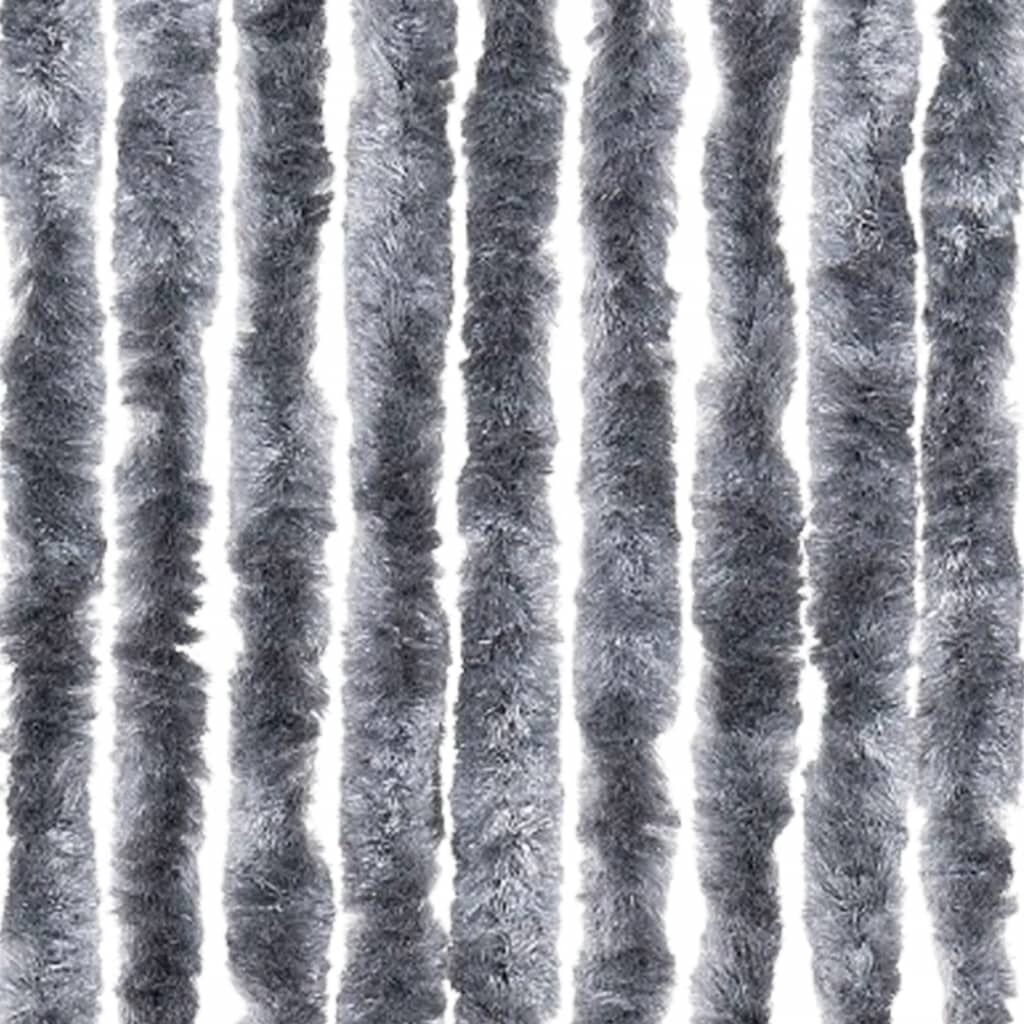 Vliegengordijn Chenille Zilver 90x200 cm - 33% Korting!