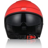 Jethelm Motor/Scooter Zwart Rood Maat S - ECE 22-06 Gekeurd, Lichtgewicht (1.2 kg)