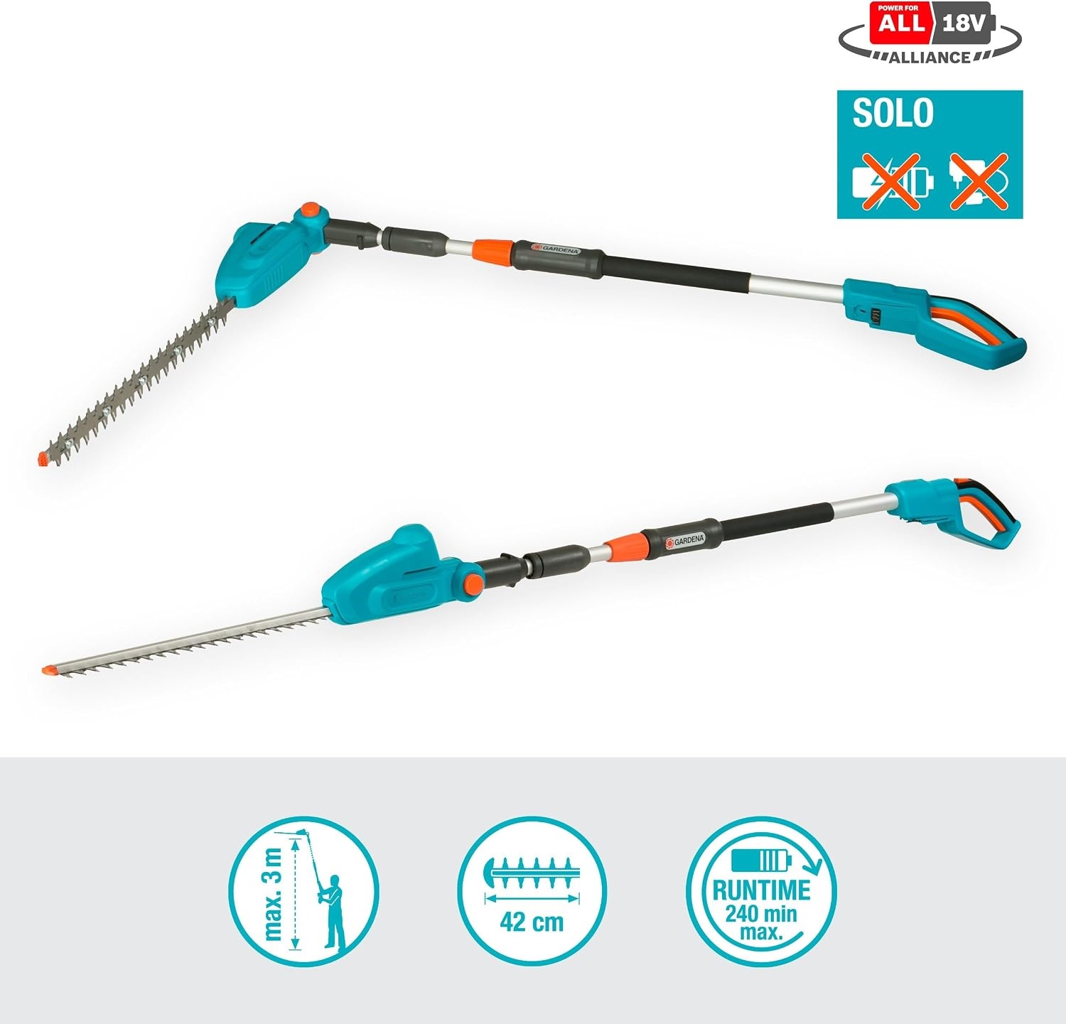 Gardena Accu Telescopische Heggenschaar THS 42/18V - 34% Korting