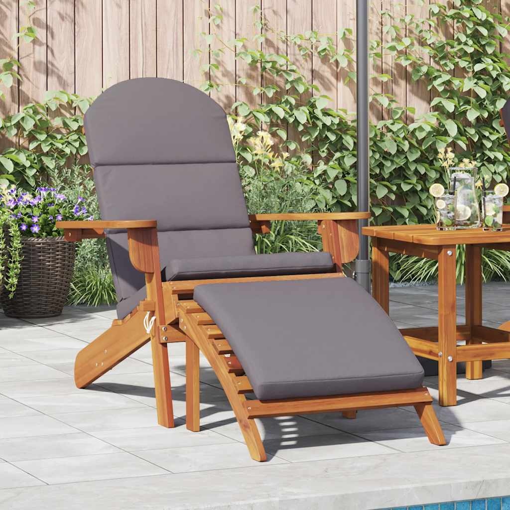 vidaXL Tuinstoel Adirondack met voetensteun massief acaciahout