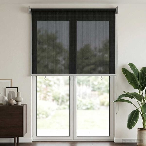 Buitenrolgordijn Zwart 80x230cm - 33% Korting